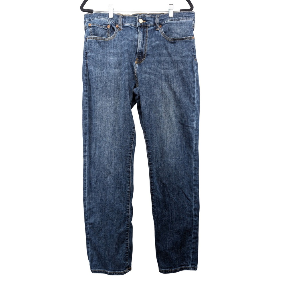 Lucky Brand 410 Athletic Straight Mens Blue Denim Jeans 34x32 Medium Wash